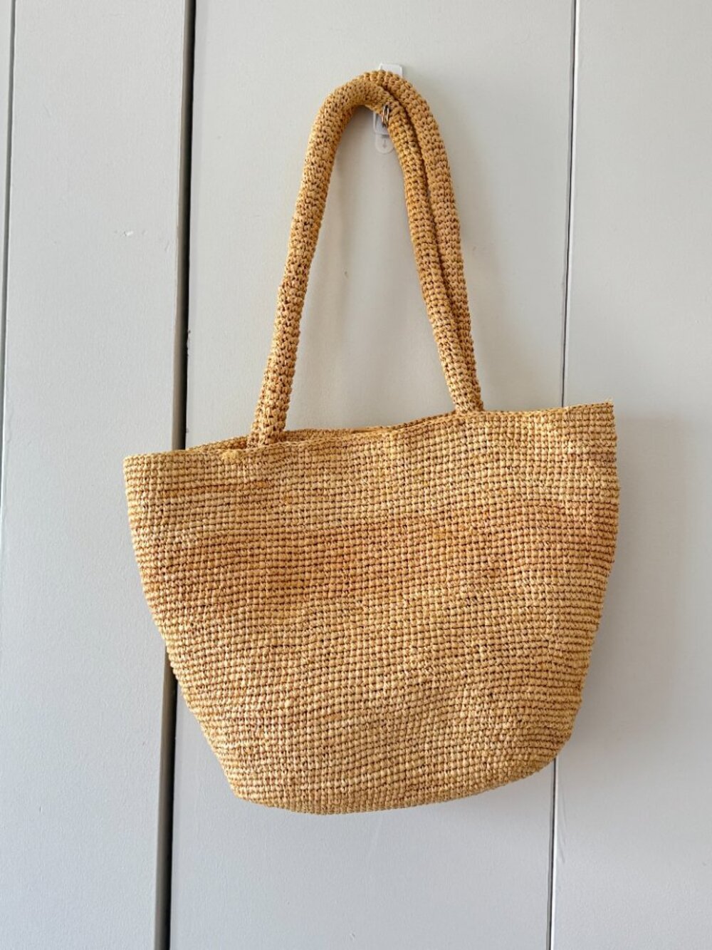 Loeffler randall natural crochet straw tote